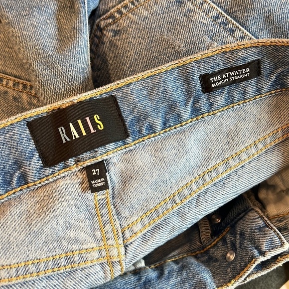 Rails The Atwater Slouchy Straight Distressed Jeans Size 27 - Picture 8 of 9